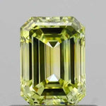 0.59ct Emerald Lab Grown Diamond (Colour Fancy Yellow, Clarity VS1, IGI Certified)