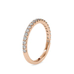 Round Embed Wedding Band-Dileti