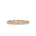 Round Embed Wedding Band-Dileti