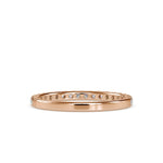 Round Embed Wedding Band-Dileti