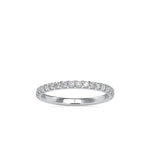 Round Embed Wedding Band-Dileti