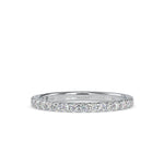 Round Embed Wedding Band-Dileti