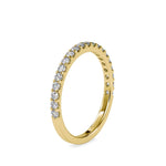 Round Embed Wedding Band-Dileti