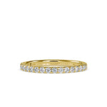 Round Embed Wedding Band-Dileti