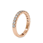 Round Square Prong Wedding Band-Dileti