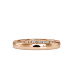 Round Square Prong Wedding Band-Dileti