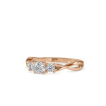 Helena Three Diamond Helix Ring-Dileti