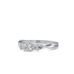 Helena Three Diamond Helix Ring-Dileti
