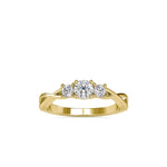 Helena Three Diamond Helix Ring-Dileti