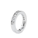 Round Channel Set Wedding Band-Dileti