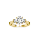 Aurora Oval Square Melody Ring-Dileti