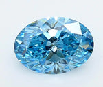 1.79ct Oval Lab Grown Diamond (Colour Fancy Vivid Blue, Clarity VS1, IGI Certified)