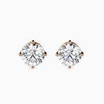 Federica Solitaire Round Earrings-Dileti