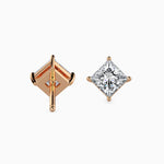 Kate Solitaire Princess Earrings-Dileti