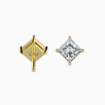 Kate Solitaire Princess Earrings-Dileti