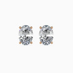 Beatrice Solitaire Oval Earrings-Dileti