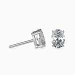 Beatrice Solitaire Oval Earrings-Dileti