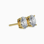Beatrice Solitaire Oval Earrings-Dileti