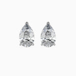 Megan Solitaire Pear Earrings-Dileti