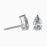Megan Solitaire Pear Earrings-Dileti