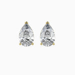 Megan Solitaire Pear Earrings-Dileti
