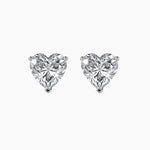 Viola Solitaire Heart Earrings-Dileti