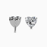 Viola Solitaire Heart Earrings-Dileti