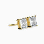 Jacqueline Solitaire Radiant Earrings-Dileti