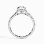 Pia Solitaire Pave Round Ring-Dileti