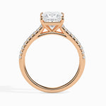 Lucrezia Solitaire Pave Princess Ring-Dileti