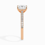 Lucrezia Solitaire Pave Princess Ring-Dileti