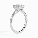 Lucrezia Solitaire Pave Princess Setting-Dileti