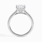 Lucrezia Solitaire Pave Princess Ring-Dileti