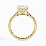 Lucrezia Solitaire Pave Princess Ring-Dileti