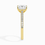 Lucrezia Solitaire Pave Princess Ring-Dileti