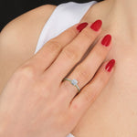 Nina Solitaire Pave Cushion Ring-Dileti
