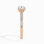 Nina Solitaire Pave Cushion Ring-Dileti
