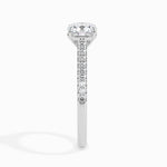 Nina Solitaire Pave Cushion Ring-Dileti