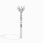 Nina Solitaire Pave Cushion Ring-Dileti