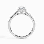 Olga Solitaire Pave Oval Ring-Dileti
