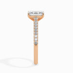 Daisy Solitaire Pave Emerald Ring-Dileti