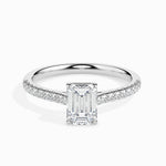 Daisy Solitaire Pave Radiant Setting-Dileti