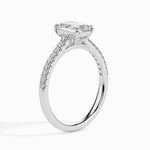 Daisy Solitaire Pave Radiant Setting-Dileti