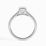 Daisy Solitaire Pave Emerald Ring-Dileti