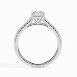 Alaia Solitaire Pave Asscher Ring-Dileti
