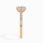Hailey Solitaire Pave Radiant Ring-Dileti