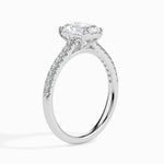 Hailey Solitaire Pave Radiant Ring-Dileti