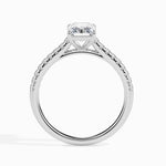 Hailey Solitaire Pave Radiant Ring-Dileti