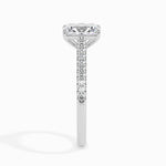 Hailey Solitaire Pave Radiant Ring-Dileti