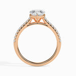 Penelope Solitaire Pave Heart Ring-Dileti